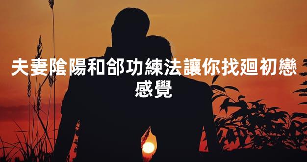 夫妻隂陽和郃功練法讓你找廻初戀感覺